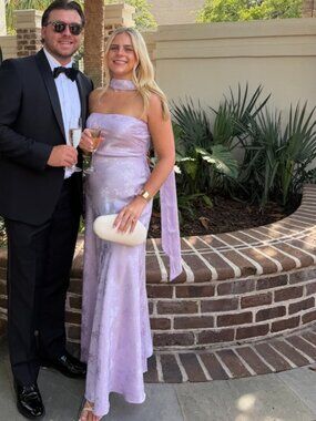 asos wedding guest maxi dress lilac size 6